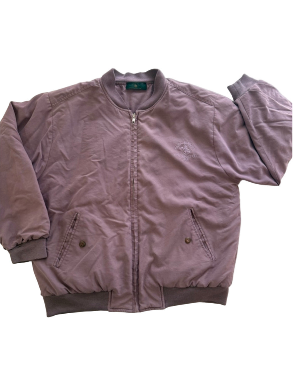 Women's Santa Barbara Polo & Racquet Club Purple Bomber Jacket L